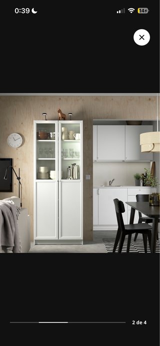 Puerta de vidrio blanca OXBERG IKEA 40x192 cm