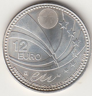 7 Monedas 12 Euros Plata España