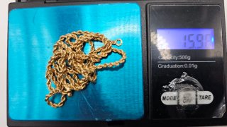 Cadena tipo cordón en oro 18k