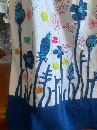 Vestido Mamatayoo flores azul y blanco