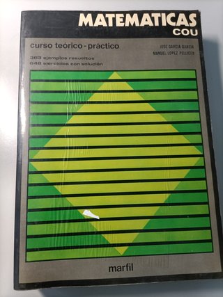 Libro matematicas COU - 1979