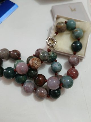Collana artigianale in diaspro multicolor