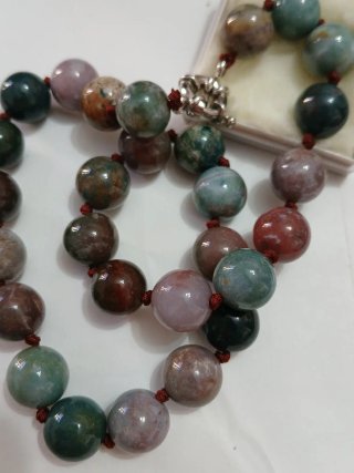 Collana artigianale in diaspro multicolor