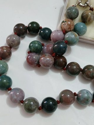Collana artigianale in diaspro multicolor