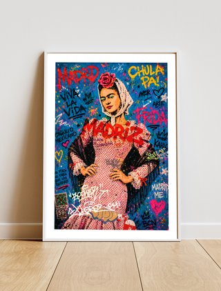 Cuadro FRIDA KHALO - Grafiti Chulapa Madrid A3