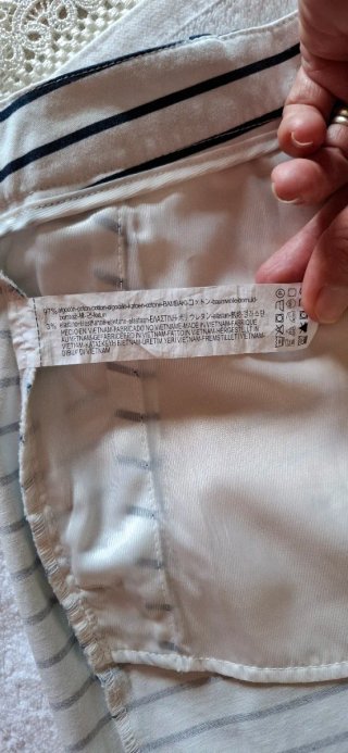 Pantaloncini Zara righe bianche e nere M