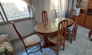 Mesa Comedor Ovalada con 6 Sillas