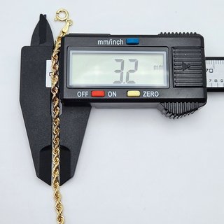 Pulsera de Oro 18K, Cordon Salomonico, 2,3gr, 17cm