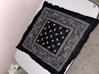 Pañuelo Bandana Negro y Blanco Estampado
