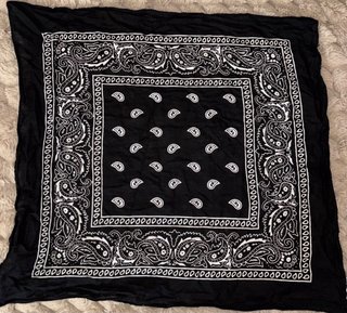 Pañuelo Bandana Negro y Blanco Estampado