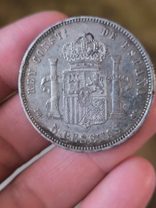 Moneda 5 Pesetas Plata 1892