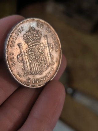 Moneda 5 Pesetas Plata 1892
