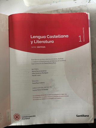 LENGUA CASTELLANA Y LITERATURA SERIE SINTESIS 1