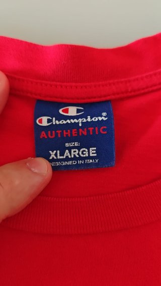 Maglietta Champion USA Rossa Cotone Logo XL