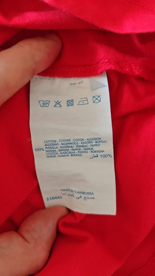 Maglietta Champion USA Rossa Cotone Logo XL