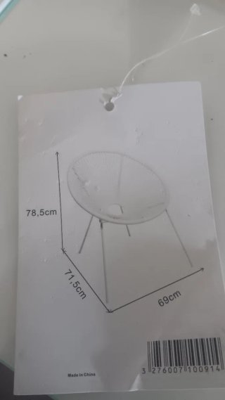 Silla de jardín blanca modelo acapulco
