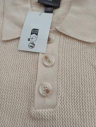 Polo calado H&M Colección MAN Beige Talla M