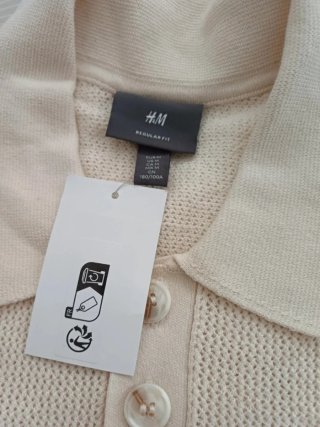 Polo calado H&M Colección MAN Beige Talla M