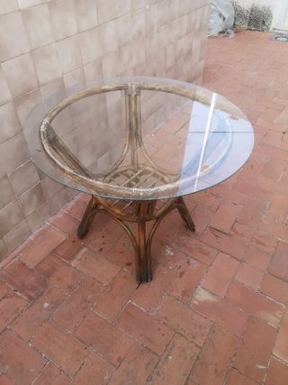 conjunto Sofa italiano y mesa bambu, valor 1800, t