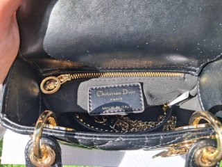 Bolso Dior Lady Negro y Dorado