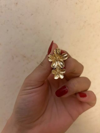 Orecchini donna vintage floreali oro