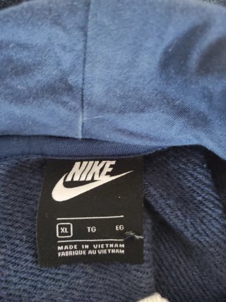 Sudadera Nike Talla XL Azul con Logo Rojo
