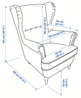 Sillón orejero Strandmon Ikea