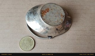 Cesto antiguo de plata para joyas