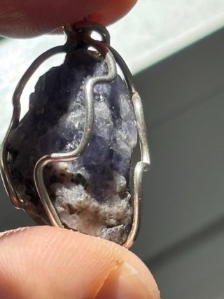 Colgante Tanzanita Natural y Plata (Piedra Única)
