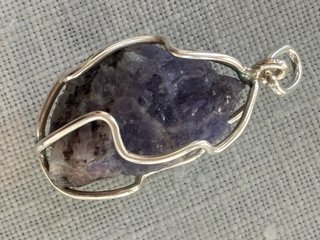 Colgante Tanzanita Natural y Plata (Piedra Única)