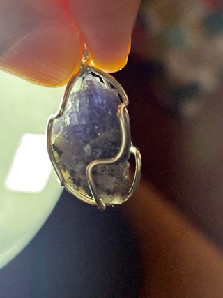 Colgante Tanzanita Natural y Plata (Piedra Única)
