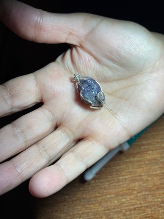 Colgante Tanzanita Natural y Plata (Piedra Única)