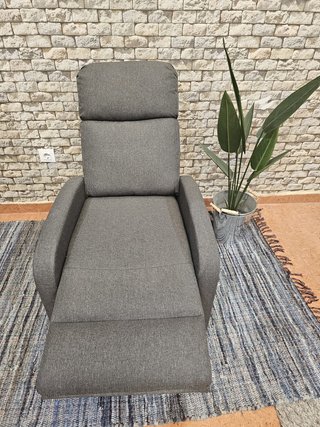 Sillón reclinable de 1 plaza gris