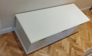 Banco baúl blanco