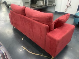 Sofá 3 plazas rojo 225x85x90cm