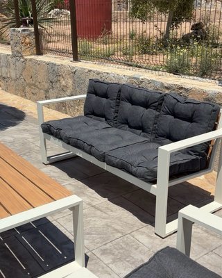 Sofá de jardín metal y madera