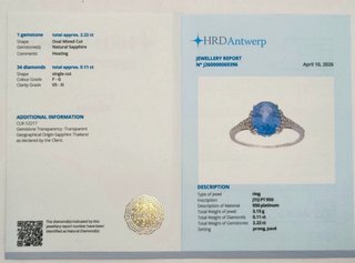 Anillo Zafiro y Diamantes Naturales