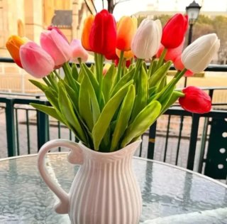20 Flores Tulipanes Artificiales
