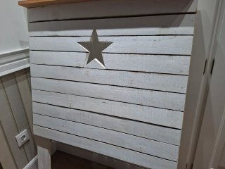 Cabecero infantil madera estrella blanco