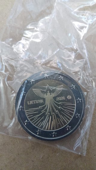 2 euro commemorativo Lituania 2026 Energia UNC