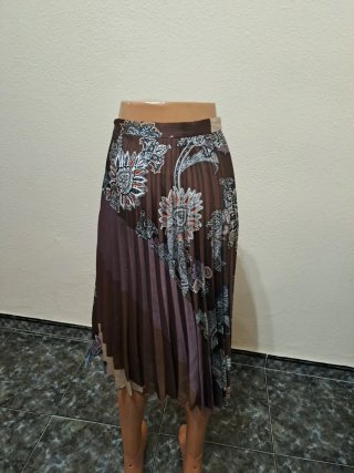 Falda Mango Verano Beige