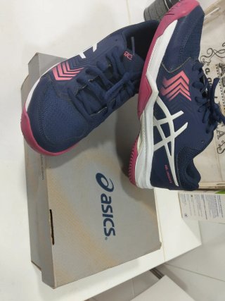 Zapatillas pádel Asics azul y rosa Vienen con caja