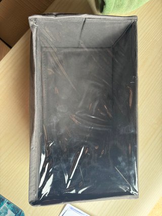 Caja tela gris organizadora