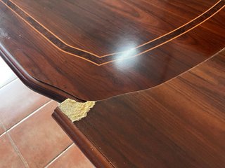 Mesa de comedor antigua extensible Marlina