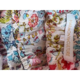 blusa romántica floral algodón