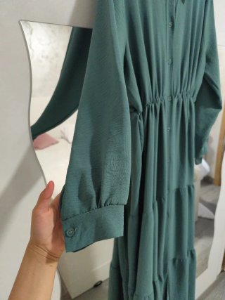 Vestido largo verde talla única