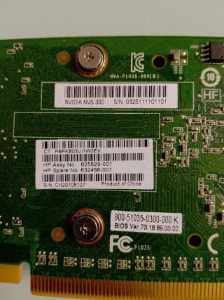 Lote 5 Tarjetas Gráficas NVIDIA NVS 300