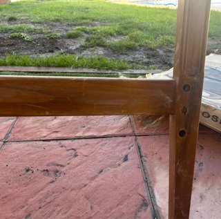 Cabecero antiguo ratán y madera