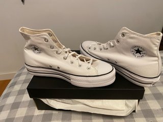 Converse Blancas Plataforma Mujer Talla 38