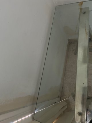 Mesa escritorio cristal y metal